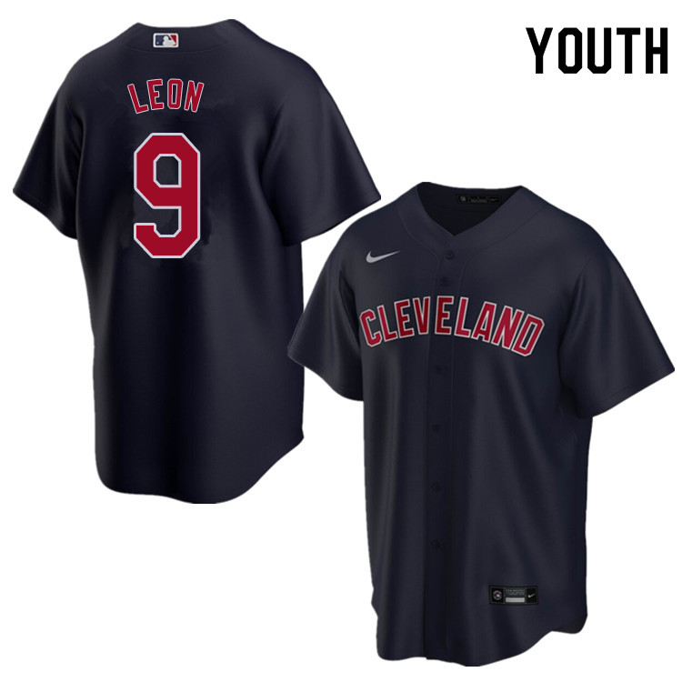 Nike Youth #9 Sandy Leon Cleveland Indians Baseball Jerseys Sale-Navy